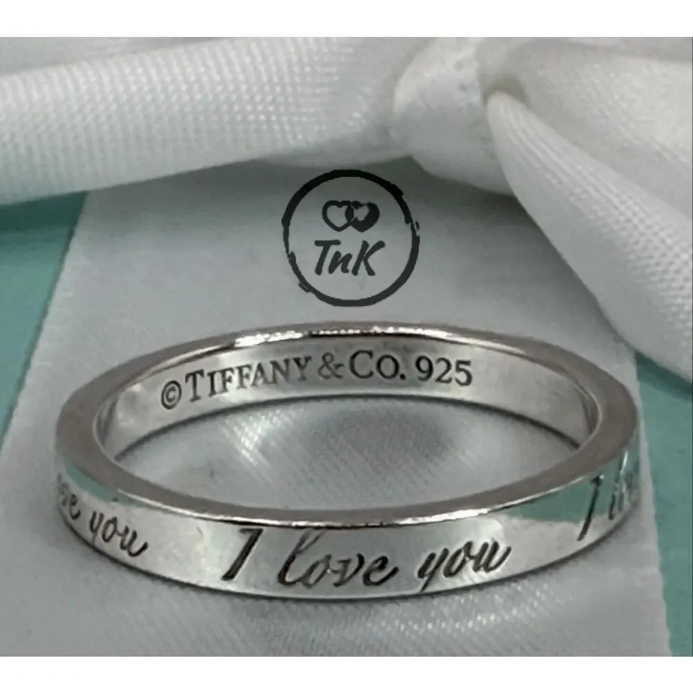 Tiffany Retired Notes "I Love You" Ring - Sterling Silver - Size 6.75 - Picture 16 of 16